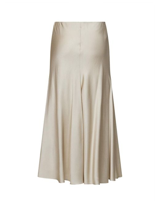 Brunello Cucinelli Natural Straight-Cut Skirt