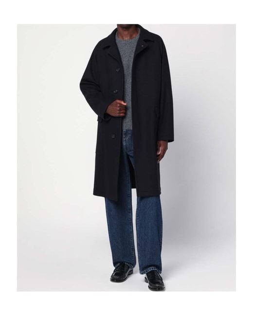 Tagliatore Blue Long-Sleeved Coat for men
