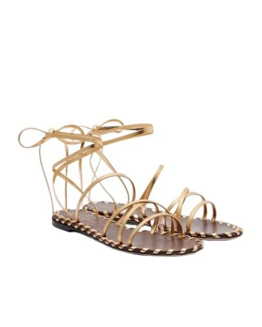 Gianvito Rossi Metallic Comfortable Casual Sandals