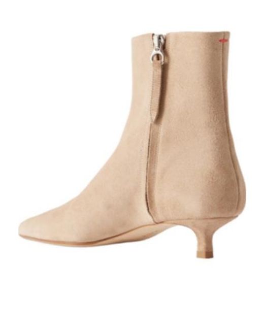 Aeyde Natural Suede Ankle Boots