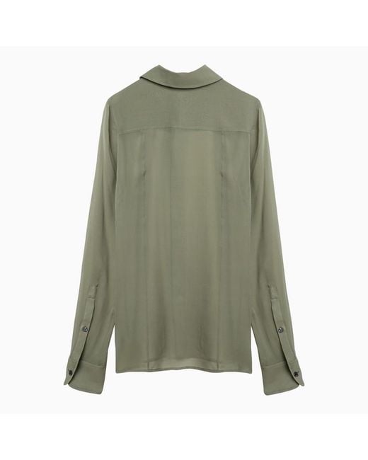 AMI Green Silk Shirt