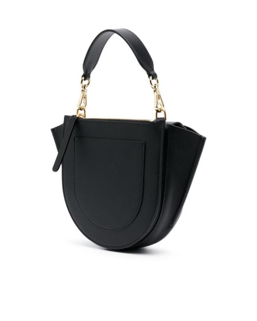 Wandler Black Mini Hortensia Leather Tote Bag