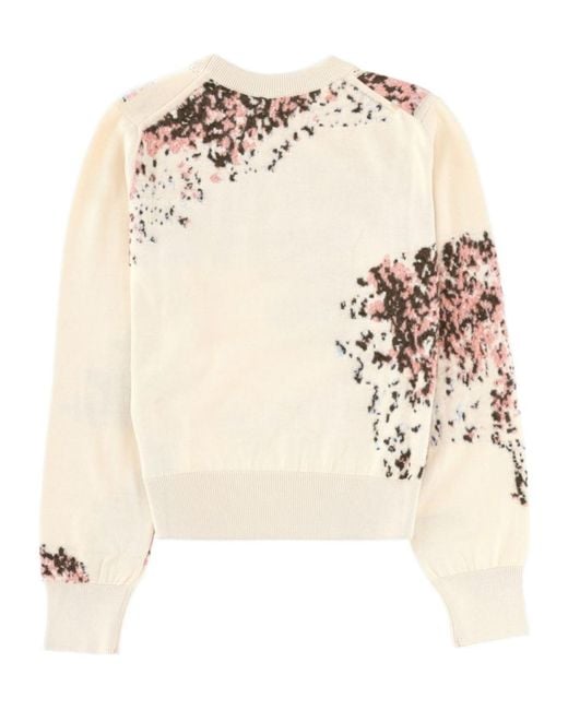 Paul Smith Natural Abstract Knitted Sweater