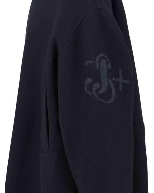 Jil Sander Black Zipped Hooded Jacket for men