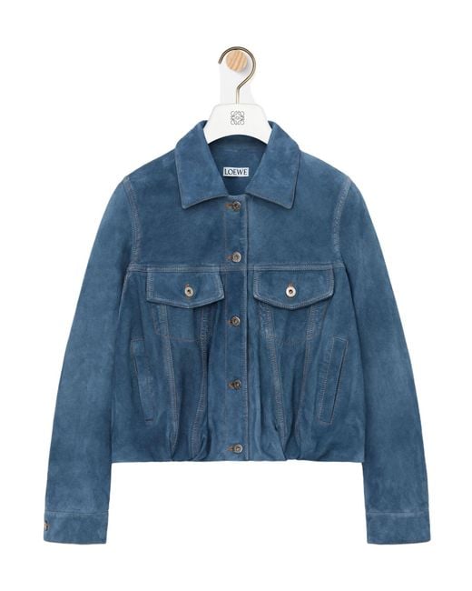 Loewe Blue Balloon Silhouette Buttoned Jacket