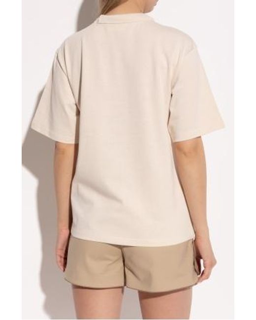 Sportmax Natural Chain-Embellished Cotton T-Shirt