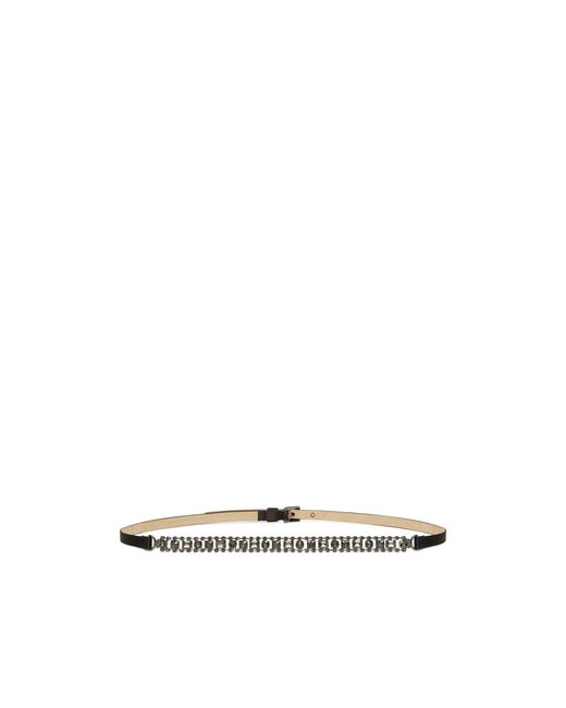 Max Mara White Square Buckle Belt
