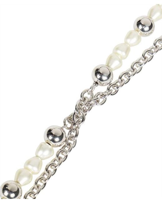 Dolce & Gabbana Metallic Logo Necklace for men