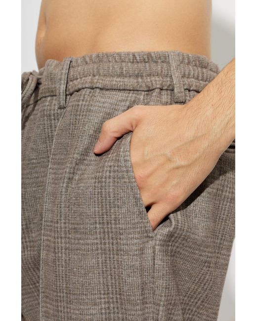 Etro Gray Drawstring Casual Pants for men