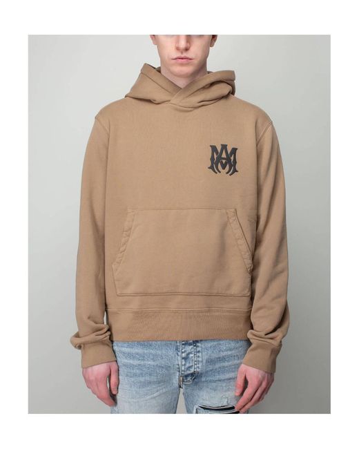 Amiri Natural Logo-Print Cotton Hoodie for men