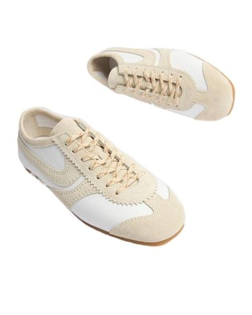 Dries Van Noten White Leather Low Top Sneakers