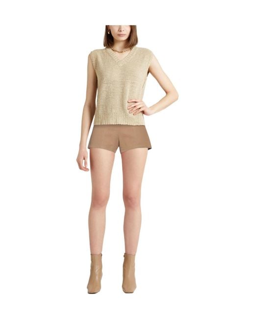 Max Mara Natural Solid Color Shorts