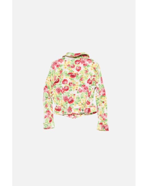 Acne White Floral Cotton Jacket