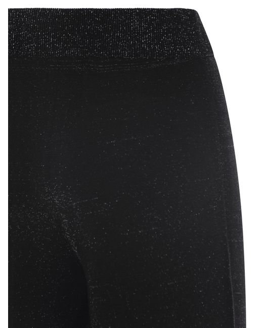 Fabiana Filippi Black Drawstring Wide-Leg Casual Pants