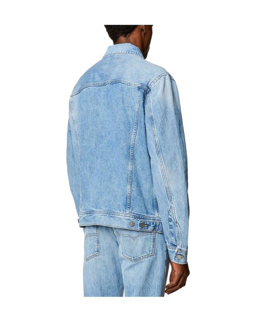 DIESEL Blue D-Barcy Denim Jacket for men