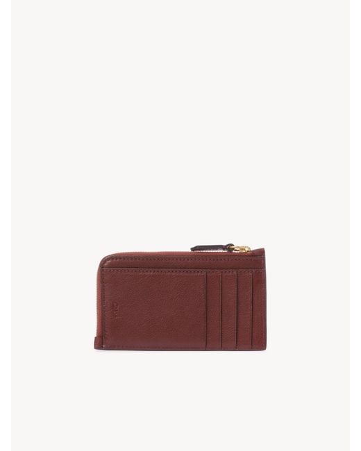 Chloé Purple Locker-Detail Strap Leather Wallet