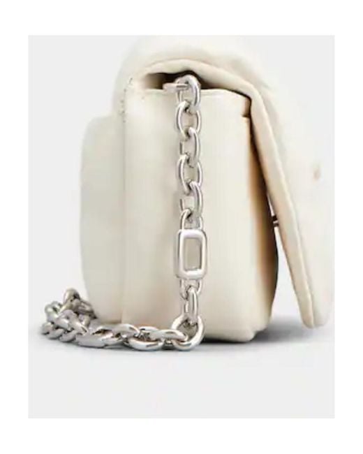 Roger Vivier Natural Logo Engraved Foldover Top Shoulder Bag