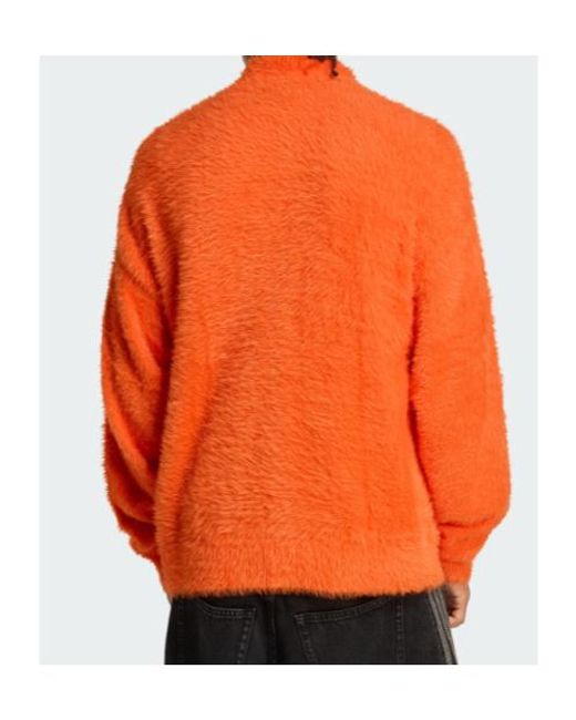 Adidas Orange Originals Logo Detailed Zip-Up Jacket for men