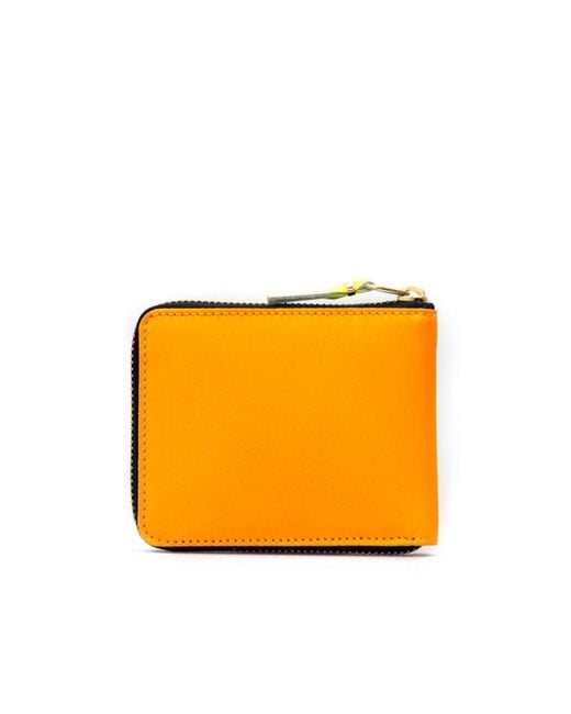 COMME DES GARÇONS PLAY Orange Logo Zipper Wallet for men