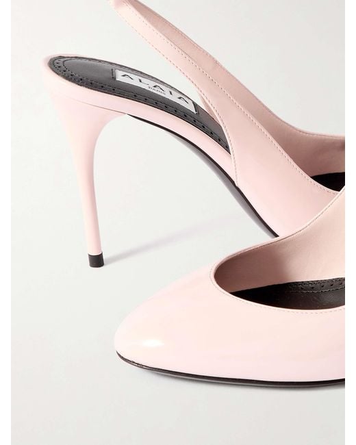 Alaïa White Round Toe High Heel Sandals