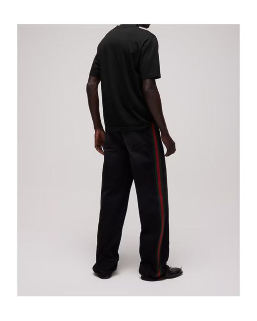 Gucci Black Cotton Jersey T-Shirt With Print for men
