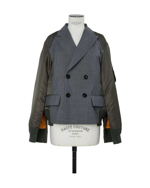Sacai Gray Twill Jacket