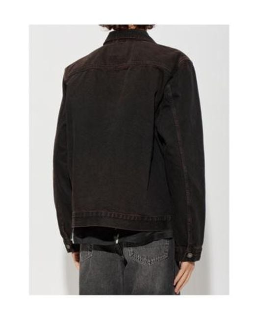 AllSaints Black Vintage Faded Denim Jacket for men