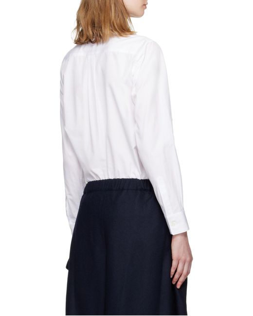 Comme des Garçons White Long-Sleeved Shirt