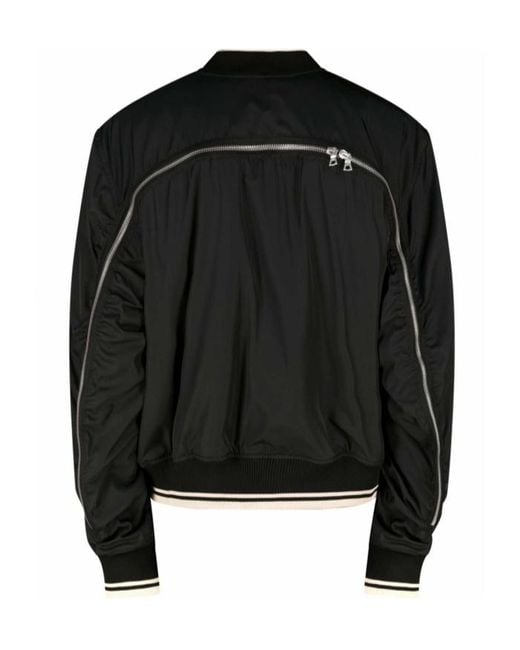 Dries Van Noten Black Zip Detailed Bomber Jacket for men