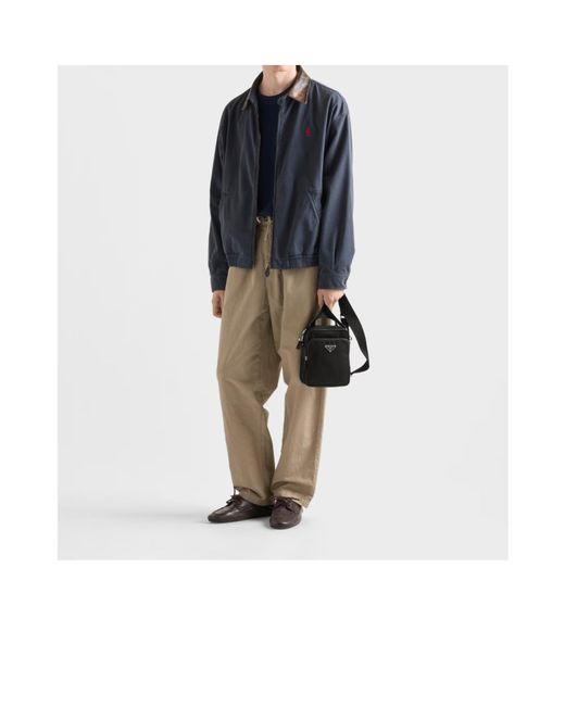 Prada Black Re-Nylon Zipped Shoulder Bag for men