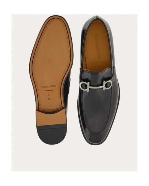 Ferragamo Black Ferragamo Gancini Slip-On Loafers for men