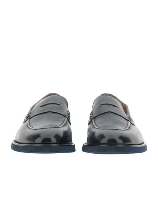 Doucal's Blue Penny Loafers for men
