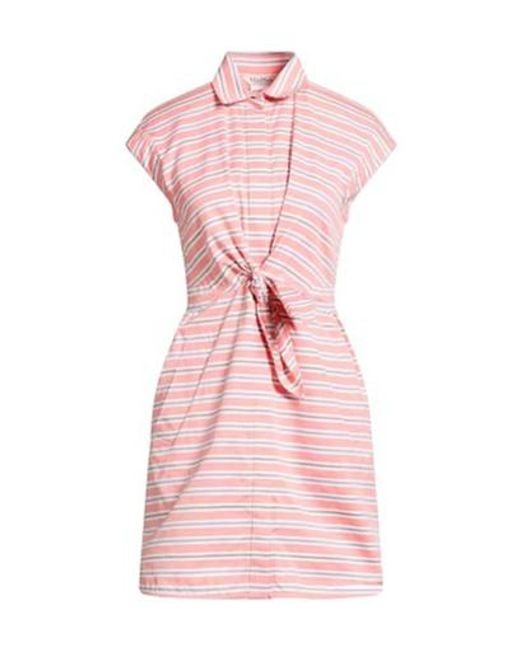 Max Mara Pink Striped Shortsleeve Dress
