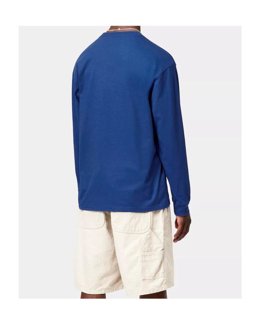 Carhartt Blue L/S Chase T-Shirt for men