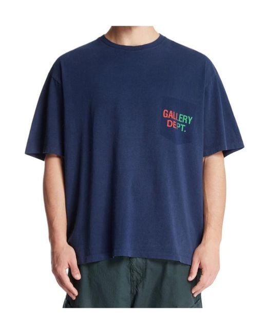 GALLERY DEPT. Blue Short-Sleeved T-Shirt for men