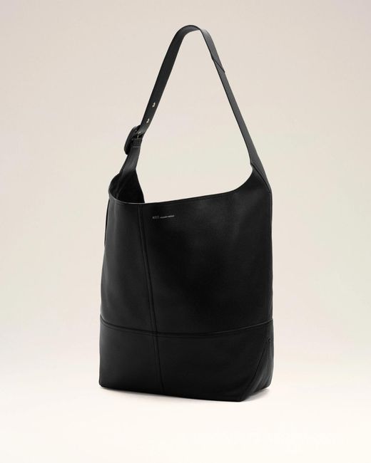 AMI Black Ami Taurillon Leather Etienne Crossbody Bag for men