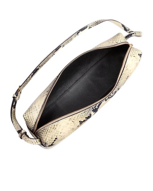 Khaite Metallic Snakeskin Cylindrical Shoulder Bag