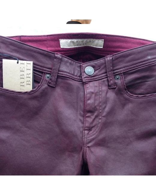 Burberry Blue Logo Details Skinny Jeans
