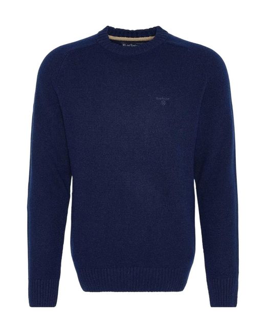 Barbour Blue Crew Neck Sweater for men
