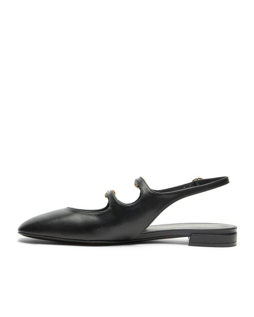 Stuart Weitzman Black Benni Mj Slack-Heeled Shoes