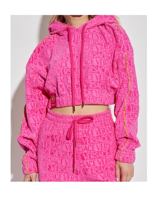 Versace Pink Hoodies for men