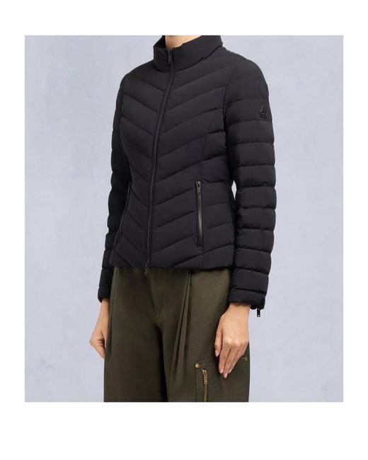 Moose Knuckles Black Elora Zip-Up Puffer Jacket
