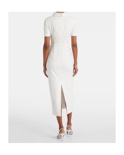 Roland Mouret White Short Sleeve Dress