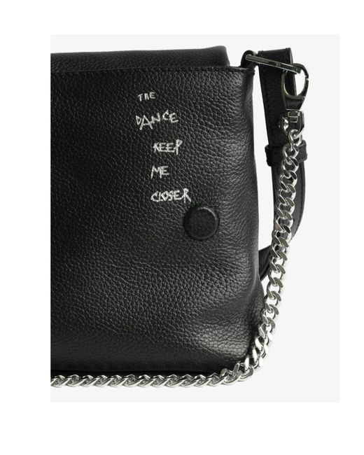 Zadig & Voltaire Black Rocky Ii Graffiti Bag
