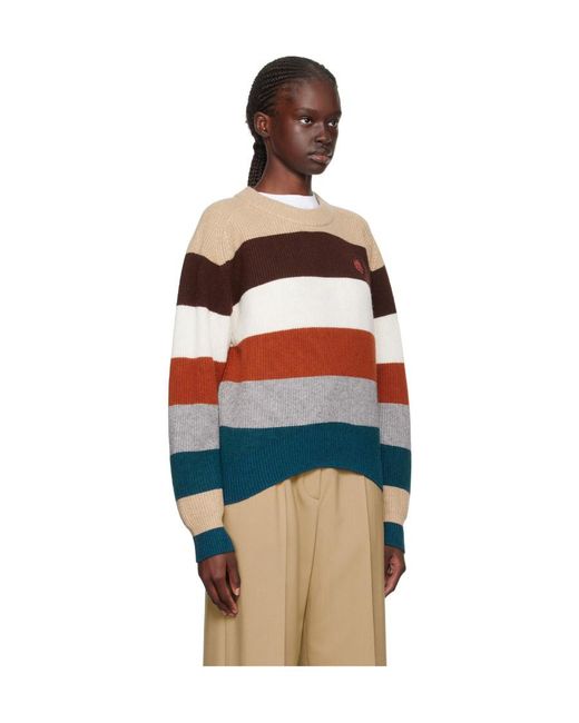 Maison Kitsuné Blue Woolen Round Neck Sweater