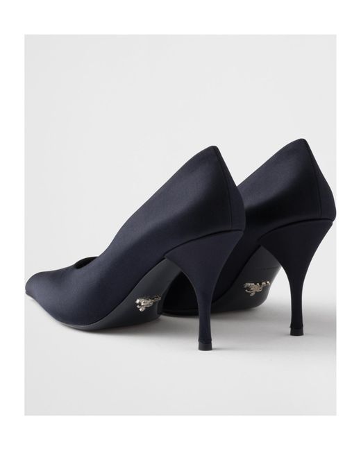 Prada Blue Pointed Toe Slip-On Pumps