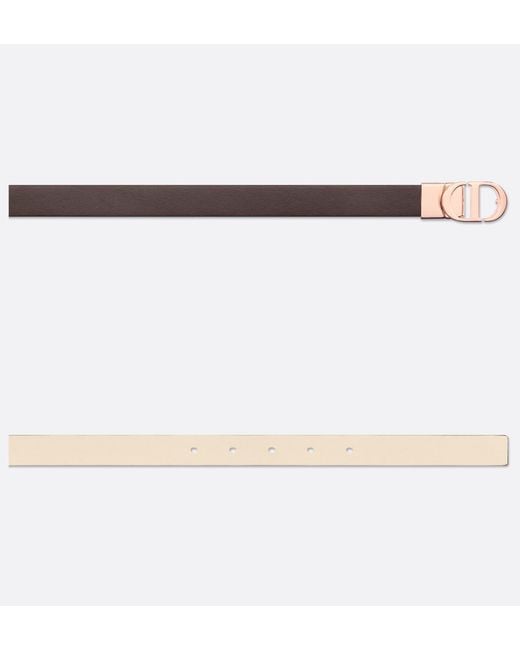 Dior White 30 Montaigne Reversible Belt