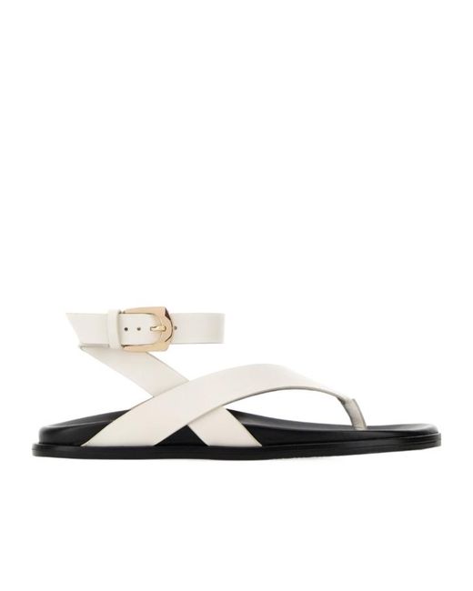 Stuart Weitzman White Flip-Flops
