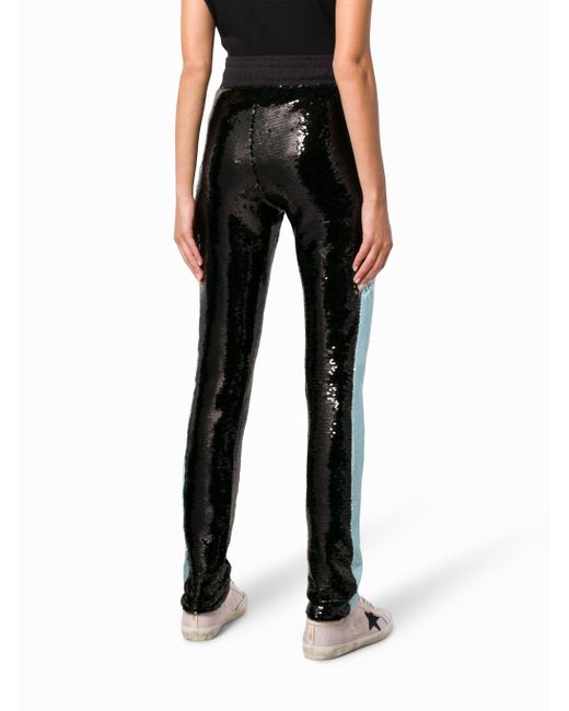 Chiara Ferragni Black Sequinned Skinny Trousers