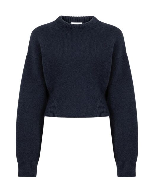 Alaïa Blue Cashmere Crew Neck Jumper